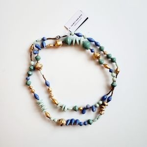 31 Bits Sky Blue Long Beaded Necklace